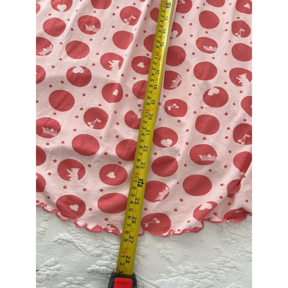 Vintage Juicy Couture Girl's Cotton Flutter Sleeve Dress Size 10 Cherry Crown
